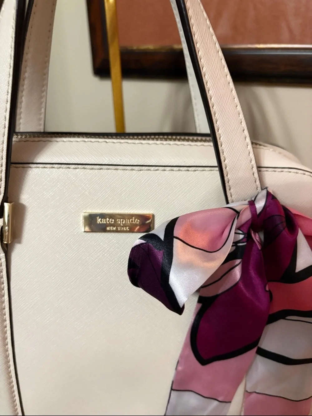 Kate Spade Small Felix Lane Satchel saffiano leather dome bag